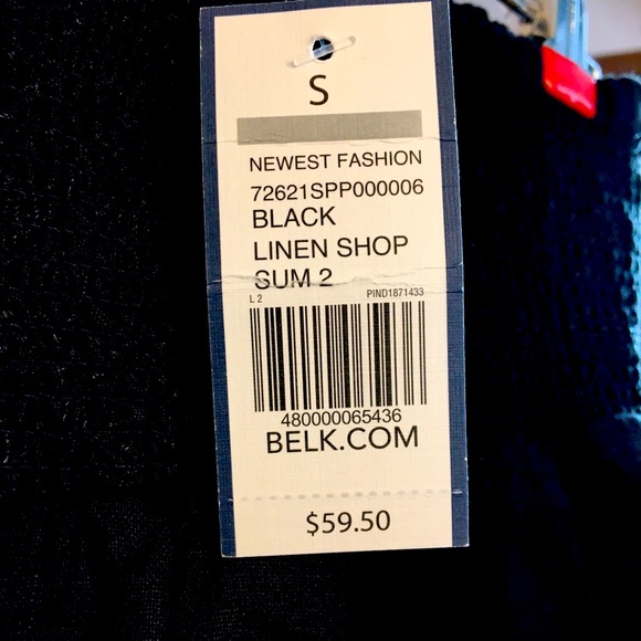 Crown & Ivy Womens Linen Pants Size Small Wide Leg Black - Picture 3 of 3